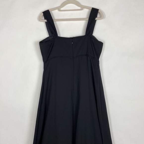 Davids Bridal 8534 Long Flowy Black Strapless Dress Bridesmaid Dress Cocktail - Picture 13 of 16